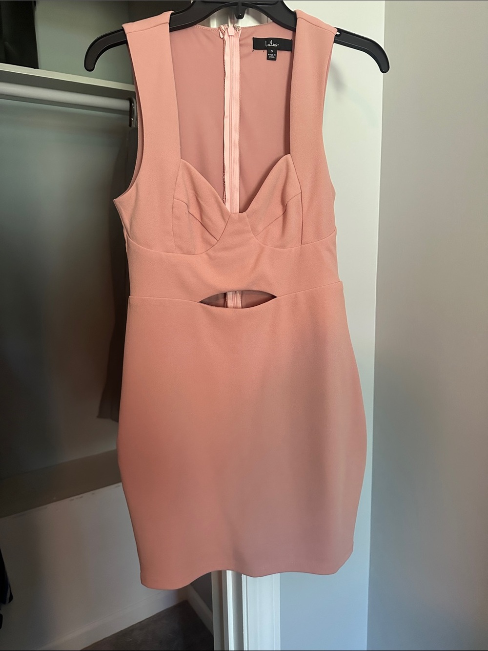 Lulu's Dusty Rose Cutout Bodycon Mini Dress